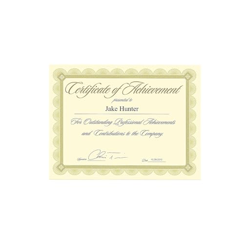 Southworth CTP2V Premium Certificates Ivory Spiro Gold Foil Border 66 lb 8.5 x 11 15/Pack