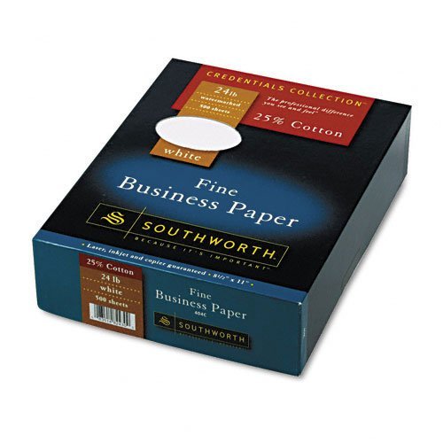 Southworth : Credentials Collection Fine Business Paper, White, 24lb, Letter, 500 Sheets -:- Sold as 2 Packs of - 1 - / - Total of 2 Each