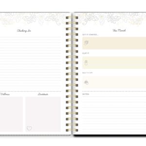 Southworth 2021 Yearly Planner (January, 2021-December, 2021), Monthly and Yearly Planner, 7”x9.25”, Weathered Gold Weave, Premium 28lb/105gsm Paper, Twin Wire, 82 Sheets/164 Pages (91906)