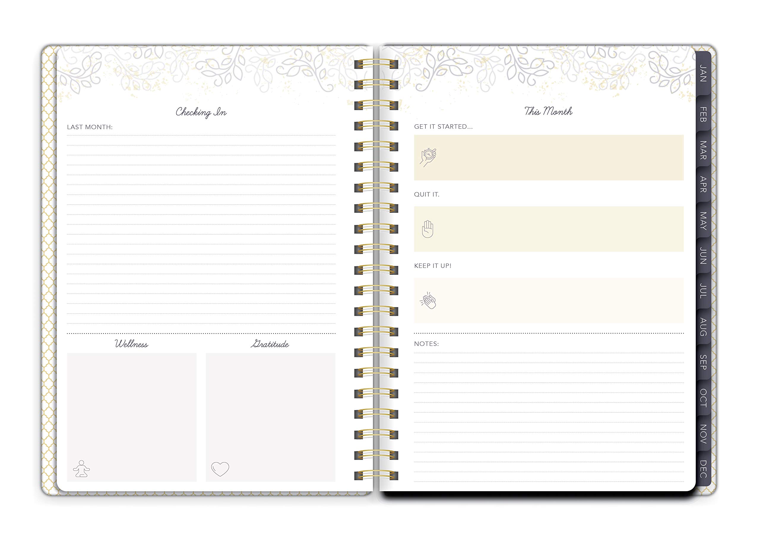 Southworth 2021 Yearly Planner (January, 2021-December, 2021), Monthly and Yearly Planner, 7”x9.25”, Weathered Gold Weave, Premium 28lb/105gsm Paper, Twin Wire, 82 Sheets/164 Pages (91906)