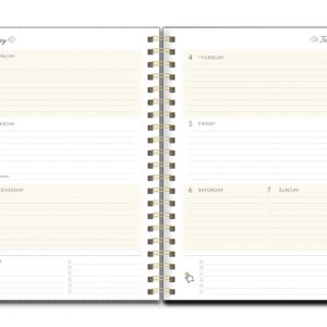 Southworth 2021 Yearly Planner (January, 2021-December, 2021), Monthly and Yearly Planner, 7”x9.25”, Weathered Gold Weave, Premium 28lb/105gsm Paper, Twin Wire, 82 Sheets/164 Pages (91906)