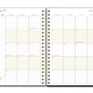 Southworth 2021 Yearly Planner (January, 2021-December, 2021), Monthly and Yearly Planner, 7”x9.25”, Weathered Gold Weave, Premium 28lb/105gsm Paper, Twin Wire, 82 Sheets/164 Pages (91906)