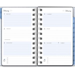 Southworth 2021 Yearly Planner (January, 2021-December, 2021), Monthly and Yearly Planner, 4.75” x 6.25”, Periwinkle Burst, Premium 28lb/105gsm Paper, Twin Wire, 82 Sheets/164 Pages (91918)