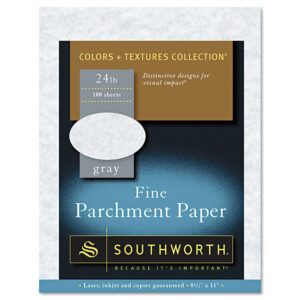 southworth p974ck336 parchment specialty paper gray 24 lb. 8 1/2 x 11 100/box
