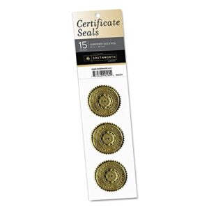 southworth® award/certificate seals, gold, pack of 15
