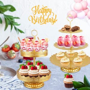 6 Pack Cake Stand Set, Gold Cupcake Stands Tiered Cupcake Holder Candy Fruite Dessert Table Display Set Decorating for Wedding Birthday Party Chrismas Celebration Home Decor