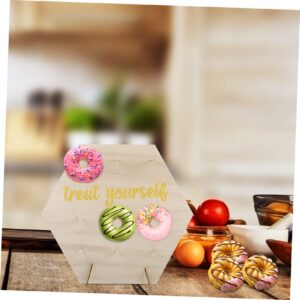 Didiseaon DIY Donut Display 2 Sets Wooden Donut Stand Buffet Desk Baby Donut Holder