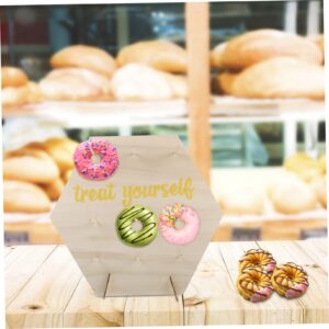 Didiseaon DIY Donut Display 2 Sets Wooden Donut Stand Buffet Desk Baby Donut Holder