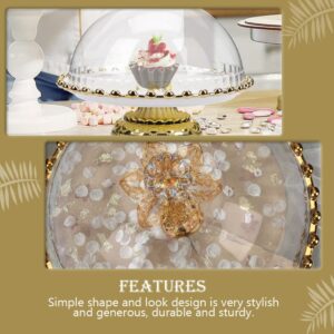 Covered Dessert Display Dessert Trays Cake Stand with Glass Dome: Green Porcelain Decorative Cake Stand Dessert Cupcake Pastry Candy Display Plate Fruit Tray Dome Tray Plate Candy ( Color : White )