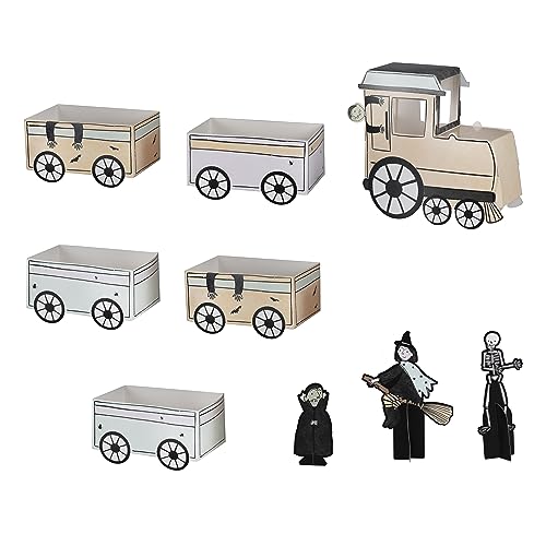 Ginger Ray Halloween Ghost Train Treat Sandwiches & Cake Stand with Pop Up Characters Tabletop Decoration