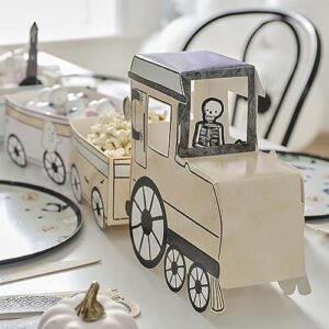 Ginger Ray Halloween Ghost Train Treat Sandwiches & Cake Stand with Pop Up Characters Tabletop Decoration