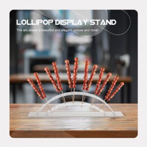 Hemoton 1pc Lollipop Stand Lollipops Stand Lollipop Display Stand Clear Display Stand Simple Lollipop Holder Cake Pop Stand Lollipop Candy Table Holder Cupcake Acrylic Material Pan Round