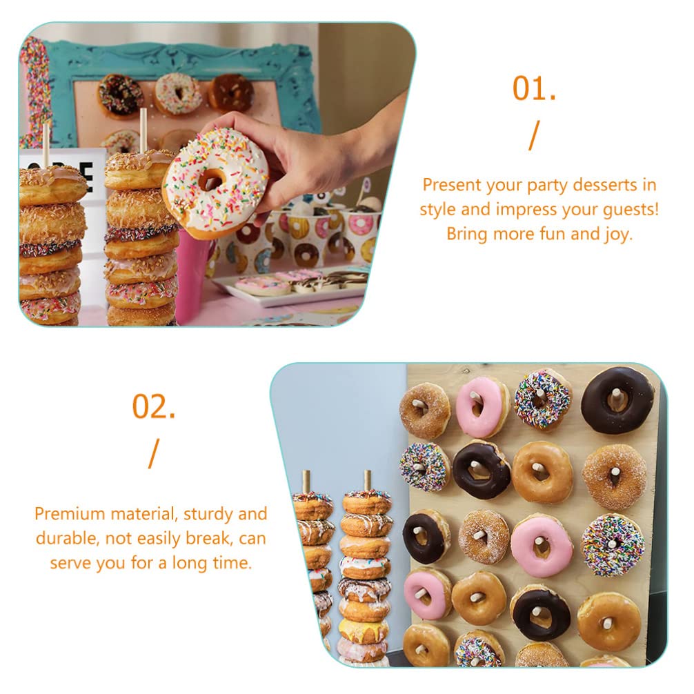 ULTECHNOVO 10pcs Donut Display Stand Kids Snacks Clear Stand Macaron Stand Snacks for Donut Holder Donut Board Display Shelves Doughnut Display Holder Wedding Shelf Baby Wooden