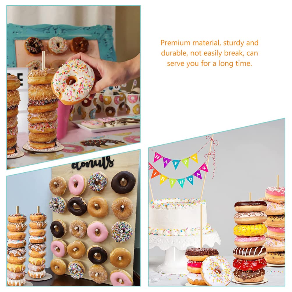 ULTECHNOVO 10pcs Donut Display Stand Kids Snacks Clear Stand Macaron Stand Snacks for Donut Holder Donut Board Display Shelves Doughnut Display Holder Wedding Shelf Baby Wooden