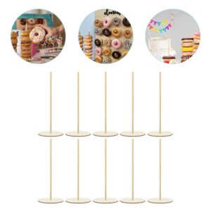 ULTECHNOVO 10pcs Donut Display Stand Kids Snacks Clear Stand Macaron Stand Snacks for Donut Holder Donut Board Display Shelves Doughnut Display Holder Wedding Shelf Baby Wooden