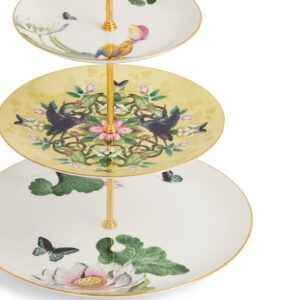 Wedgwood Wonderlust Waterlily Three-Tier Cake Stand, 13.25", Multi