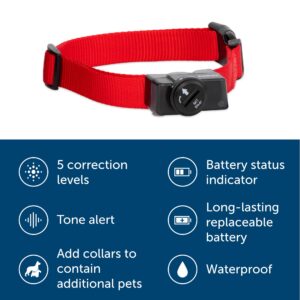 PetSafe Wireless Pet Fence Containment System Receiver Collar Only for Dogs and Cats Over 8 lbs., Waterproof with Tone and Static Correction - from The Parent Company of Invisible Fence Brand