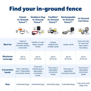 PetSafe Basic In-Ground Pet Fence – from the Parent Company of INVISIBLE FENCE Brand - Underground Electric Pet Fence System with Waterproof and Battery-Operated Training Collar