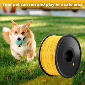 Boundary Wire 22 Gauge 500 Feet Electric Dog Fence Wire, Underground Dog Fence Wire, Extra or Replacement Wire to Extend Your Fence Boundary and All Other Underground Dog Fences Compatible (YELLOW)