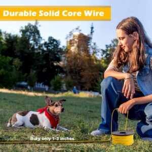 Boundary Wire 22 Gauge 500 Feet Electric Dog Fence Wire, Underground Dog Fence Wire, Extra or Replacement Wire to Extend Your Fence Boundary and All Other Underground Dog Fences Compatible (YELLOW)