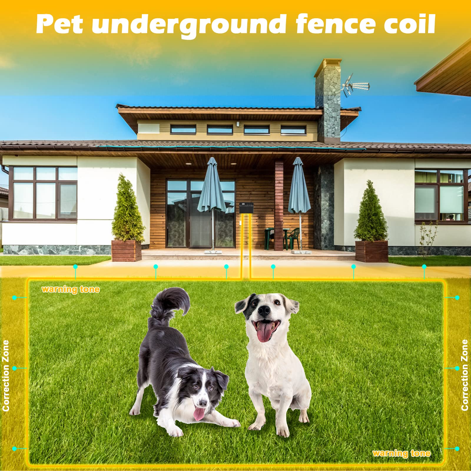 Boundary Wire 22 Gauge 500 Feet Electric Dog Fence Wire, Underground Dog Fence Wire, Extra or Replacement Wire to Extend Your Fence Boundary and All Other Underground Dog Fences Compatible (YELLOW)