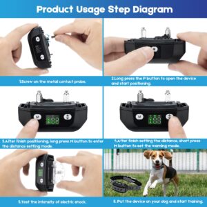 WIEZ GPS Wireless Dog Fence, Electric Dog Collar Fence,Pet Containment System,Range 65-3281ft, Adjustable Warning Strength, Rechargeable, Harmless and Suitable for All Dogs