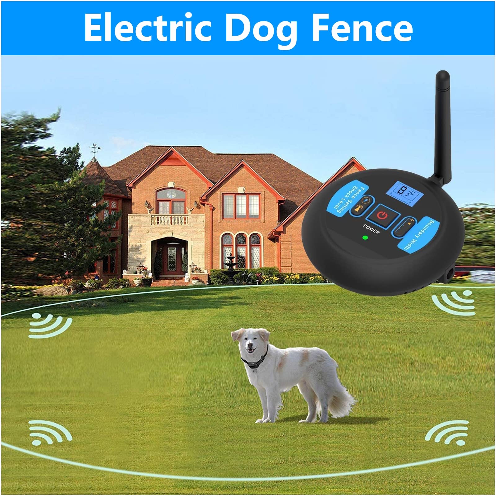 Wireless Fence for Dogs - Rechargeable and Waterproof Shock Collar - Electric Pet Fence for Stubborn Dogs - Safe Effective No Randomly Over Correction - Boundary Fence System for All Dogs,for3dogs