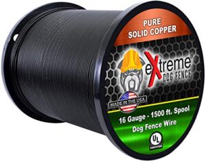 extreme dog fence 16 gauge wire 1500 ft - heavy duty pet containment wire compatible with every in-ground fence system for dogs - heavy duty hybrid extra strength steel…