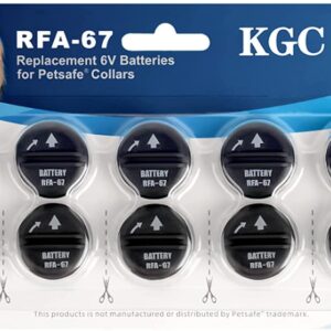 KGC 10Pack RFA-67 6V Replacement Dog Collar Batteries for PIF-300 PIF-275-19 PUL-275 PIF00-15002 PBC-102 ZIG00-16969, Compatible with PetSafe RFA-67 Battery