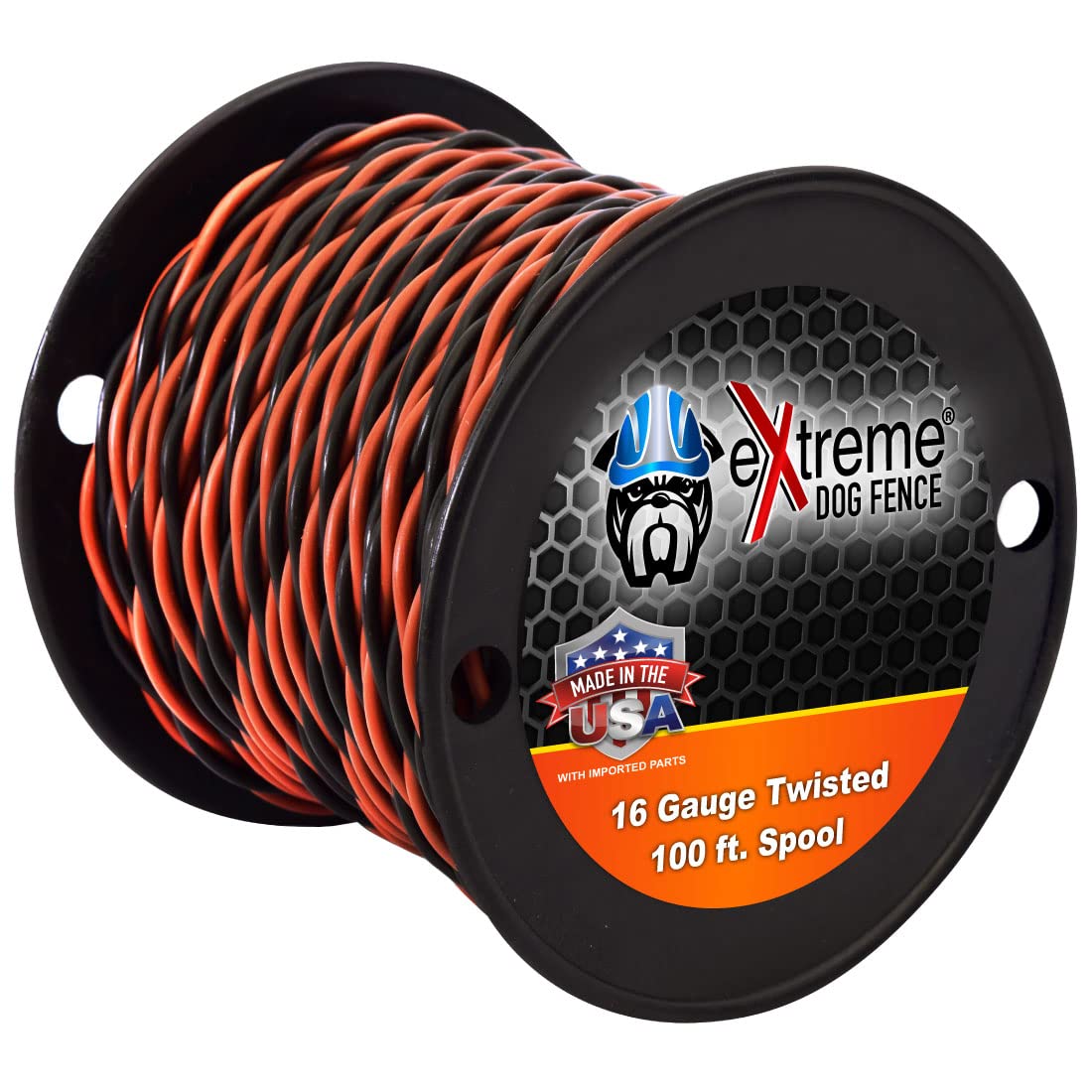 100ft Spool 16AWG Heavy Duty Twisted Dog Fence Wire Compatible with All Brands