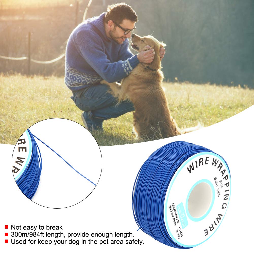 Ymiko Boundary Wire, 300m/984ft Professional Electric Dog and Cat Containment Fences Pet Fence Coil Wire Cables for 023/227/227B Pet Fencing Wire Pet Activity