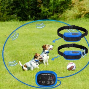 UltraCrab Transmitter for Electric Dog Fence - Underground Dog Fence Containment System, In-Ground Pet Fence Wire Covers up to 2/5 Acre for Dog Over 15lb, Tone/Static Correction, Blue