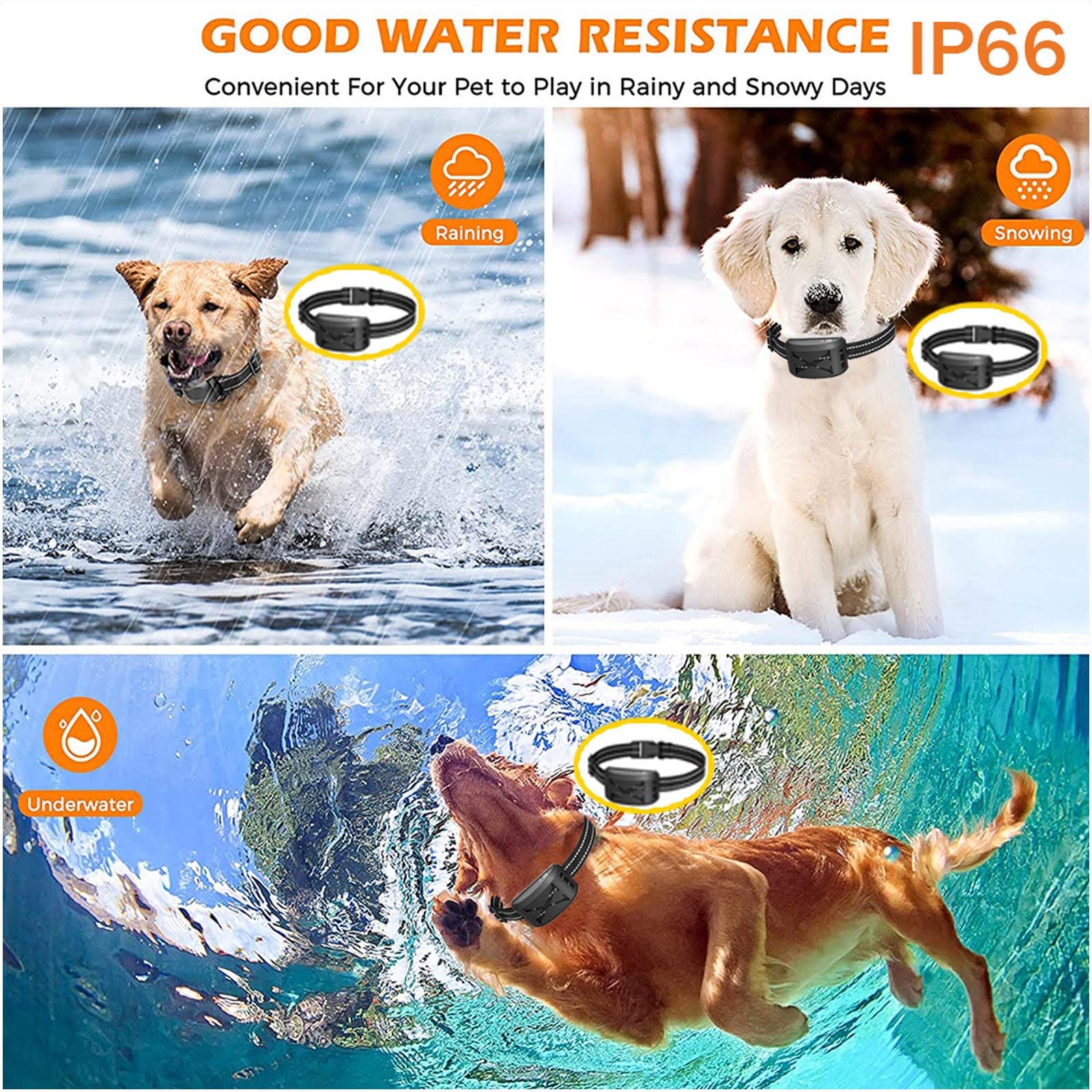 2-in-1 Wireless Dog Electric Fence, Pet safe Containment System, Shock Dog Training Collar Receiver with Remote Boundary,Adjustable Control Range, Rechargeable, Waterproof, for All Dogs,for3dogs