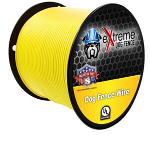 professional electric dog fence wire - heavy duty direct ground burial rated perimeter wire - stands up to the elements on any wired underground dog fence - 1000 feet