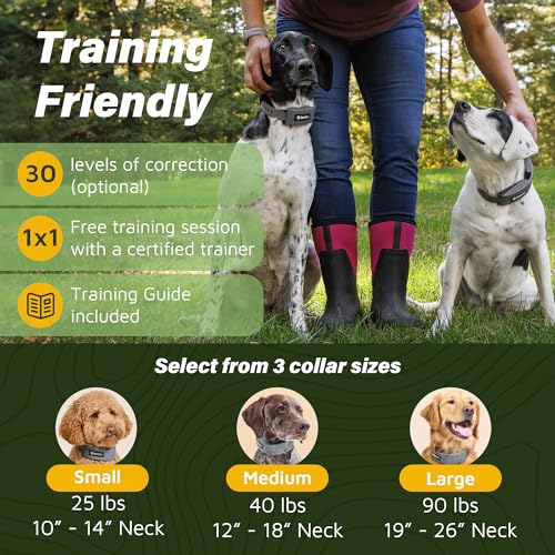 SpotOn GPS Dog Fence, App Based Wireless Dog Fence Collar, Waterproof, Reliable 128 Satellite Network GPS Dog Fence System, Battery Powered Virtual Dog GPS Tracker for All Terrain Large/Verizon
