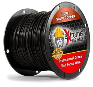 universally compatible heavy duty electric dog fence boundary wire for all models of electric fence for dogs and puppies or cat inground pet fence systems - 1500' heavy duty