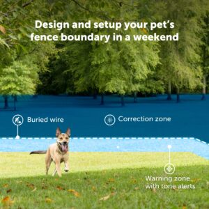 PetSafe Basic In-Ground Fence and PetSafe Deluxe UltraLight Receiver Collar Bundle