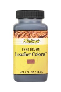 fiebing's leathercolors 4oz dark brown - water based penetrating & permanent leather dye