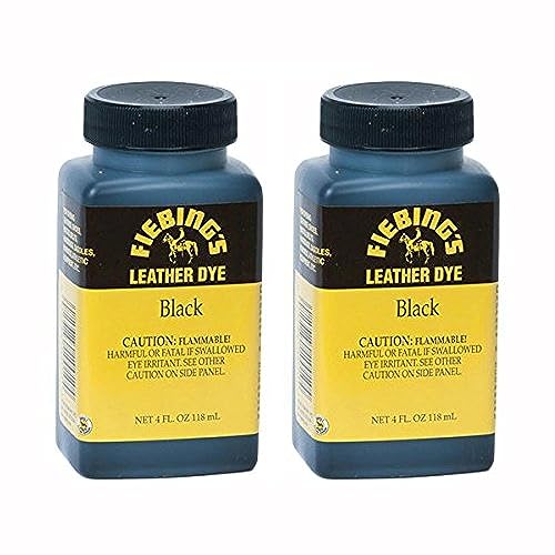 Fiebing's Black Leather Dye, Pack of 2