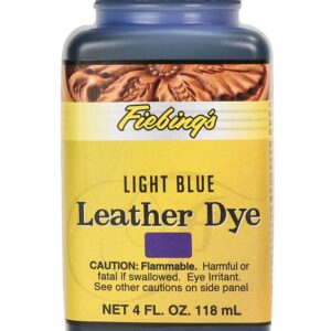 Fiebing's Leather Dye - Alcohol Based Permanent Leather Dye - 4 oz - Light Blue