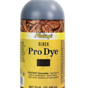 Fiebing's Pro Dye - Black - 32oz - Professional Oil Dye for Leather