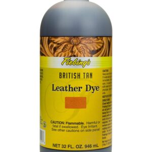 Fiebing's FILDYE17P032Z Leather Dye - British Tan, 32 oz
