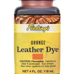 Fiebing's Leather Dye - Alcohol Based Permanent Leather Dye - 4 oz - Orange