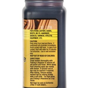 Fiebing's Leather Dye - Alcohol Based Permanent Leather Dye - 4 oz - Orange