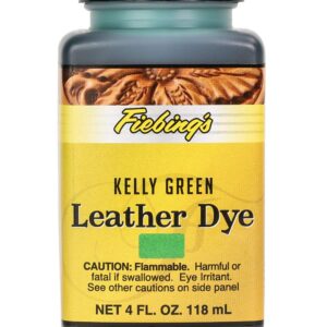 Fiebing's Leather Dye - Alcohol Based Permanent Leather Dye - 4 oz - Kelly Green