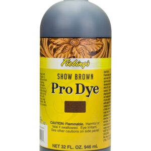 Fiebing's - Pro Dye 32 Oz Show Brown - Professional Oil Dye for Dyeing Leather…