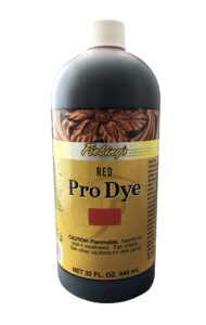 fiebing's pro dye - red 32oz - professional oil dye for dying leather