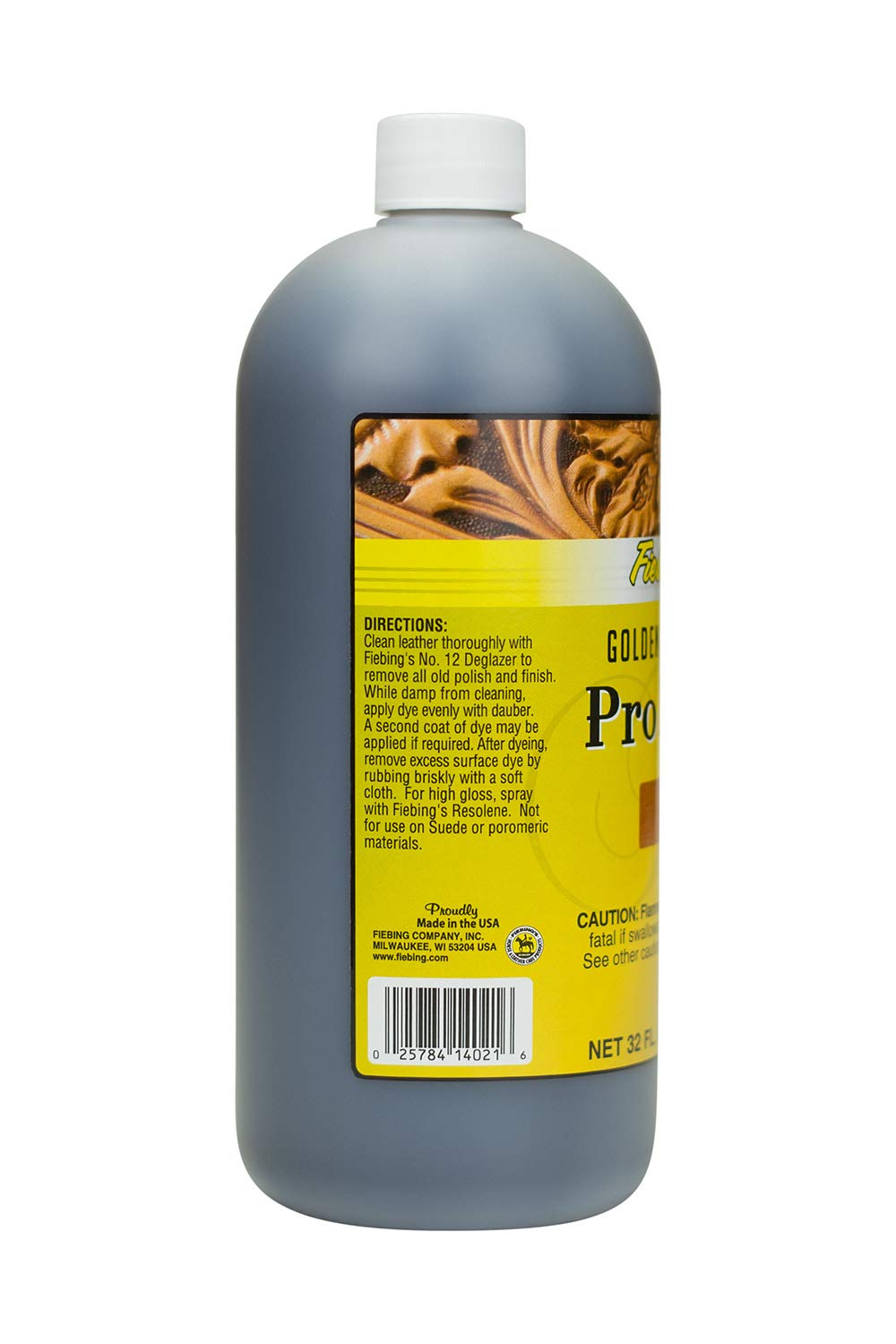 Fiebing's - Pro Dye 32 Oz Golden Brown - Professional Oil Dye for Dyeing Leather…