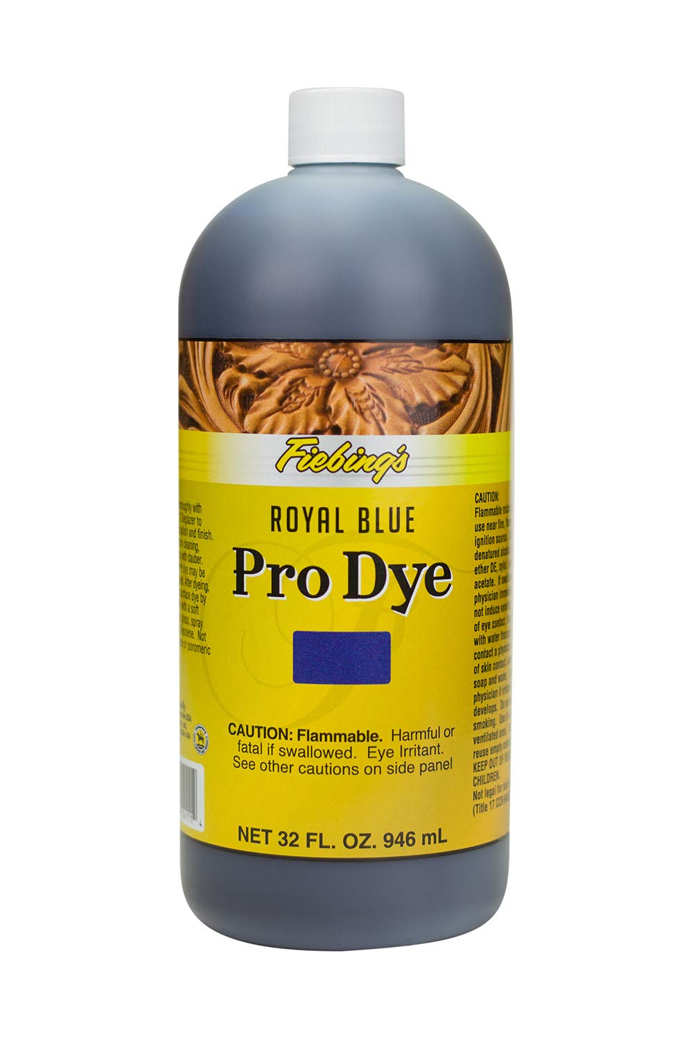 Fiebing's - Pro Dye 32 Oz Royal Blue - Professional Oil Dye for dyeing leather…