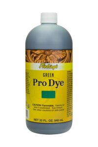 fiebing's pro dye green 32 oz - permanent penetrating professional oil dye for dyeing leather